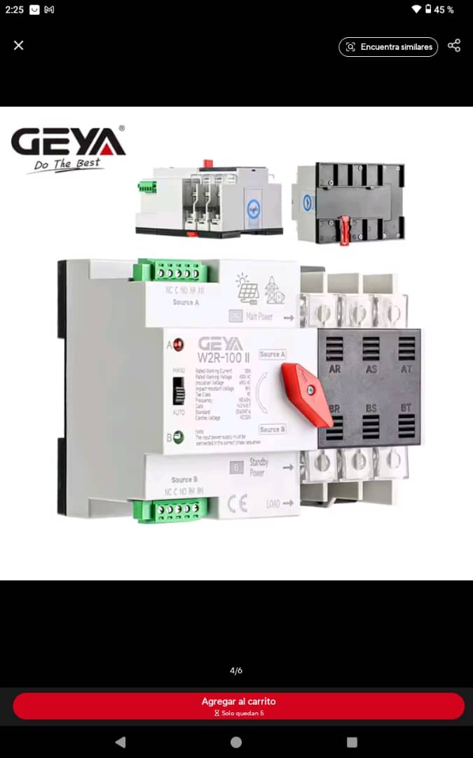 Interruptor de tranferencia automática